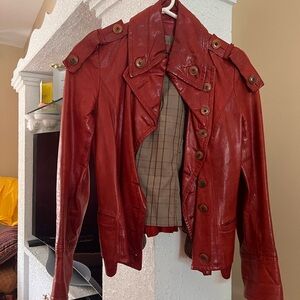 Philipp Plain lamb leather jacket